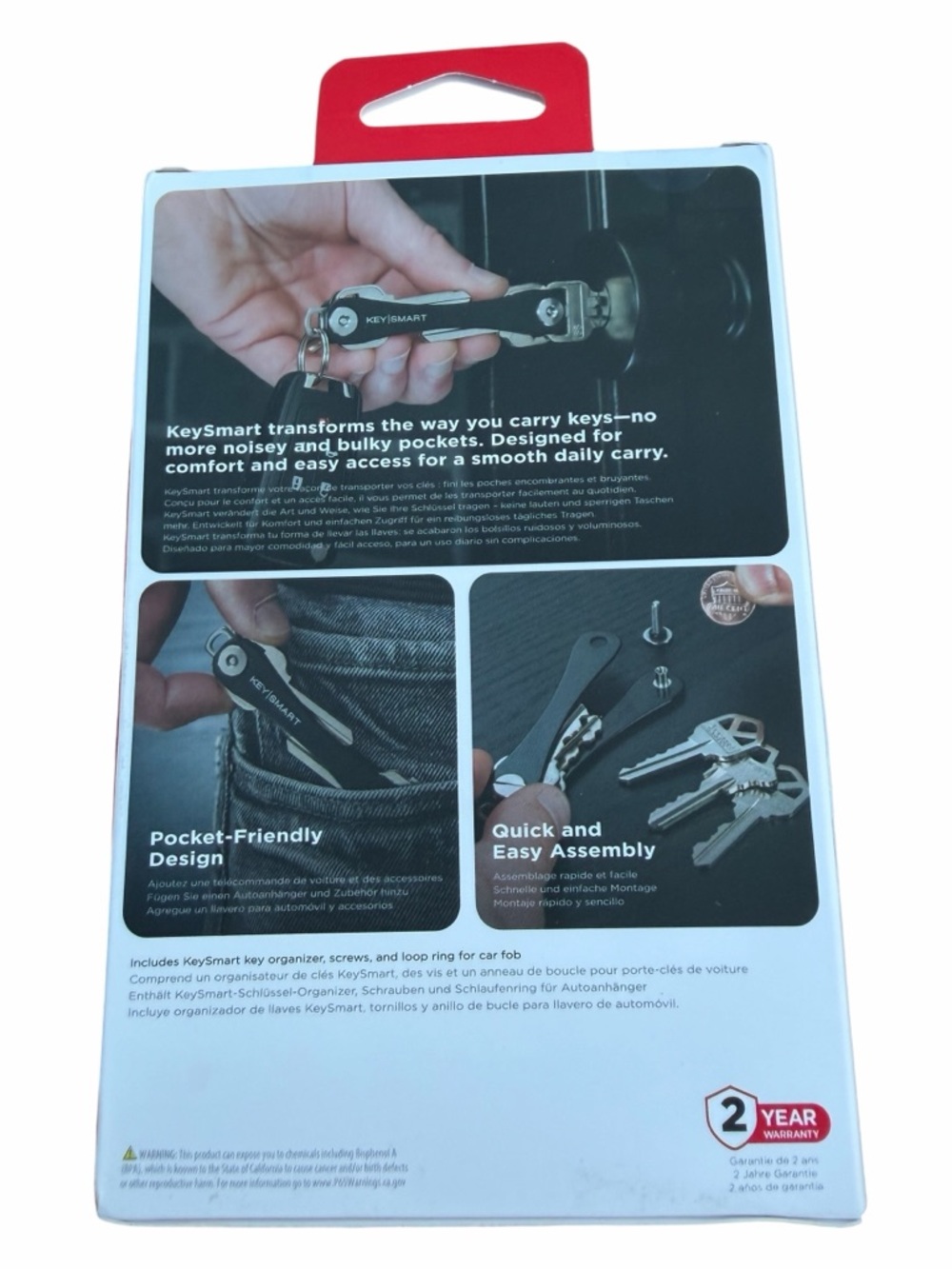 Key Smart Compact Key Organizer Organizes up to 8 Keys Fits Most Keys - Picture 2 of 7